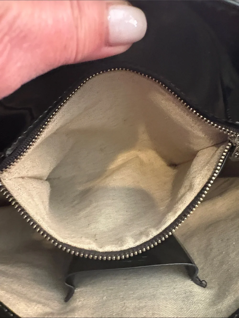 Tory Burch Black Patent Tote Bag